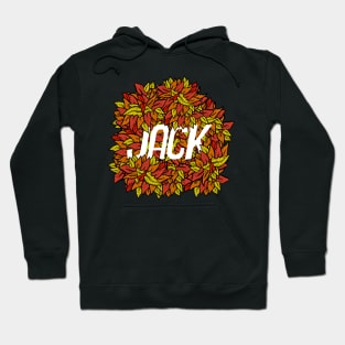 Jack, name with tree leaves. Hoodie